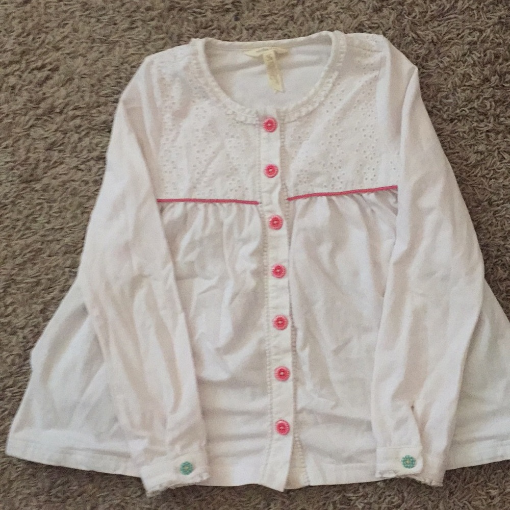 Matilda Jane white/eyelet A-line top. Size 10